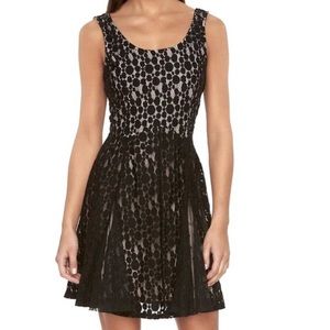 Disney Minnie Mouse Rocks the Dots Black Lace Dress Size Medium